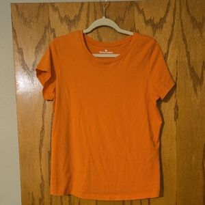 Woman Within Orange Short Sleeve Tee